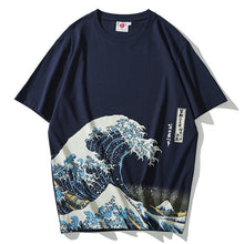 Load image into Gallery viewer, Japanese tattoo wave T-shirt