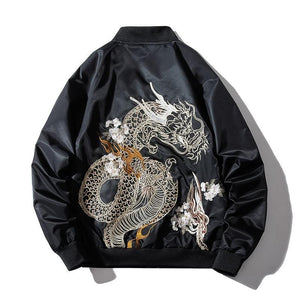 Tattoo dragon bomber jacket