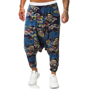 Portrait harem pants