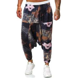 Portrait harem pants
