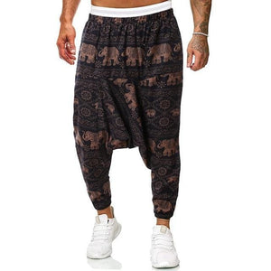 Portrait harem pants