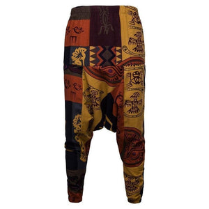 Portrait harem pants
