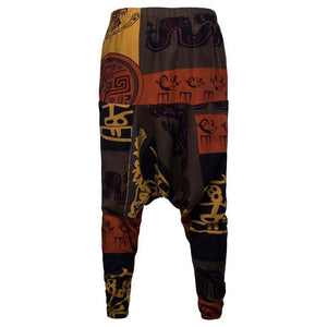 Portrait harem pants