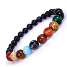 Load image into Gallery viewer, Celestial planets buddha bead bracelet