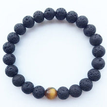 Load image into Gallery viewer, Black lava healing bracelet