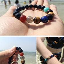 Load image into Gallery viewer, Celestial planets buddha bead bracelet