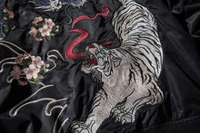 Load image into Gallery viewer, Dragon fiery tiger roar bomber jacket