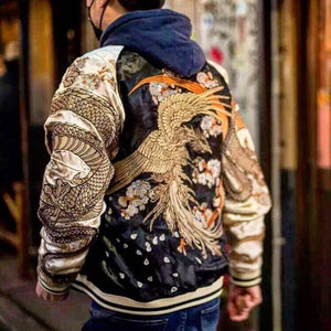 Hyper premium phoenix dragon embroidery sukajan jacket