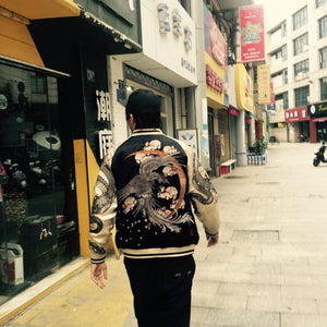 Hyper premium phoenix dragon embroidery sukajan jacket