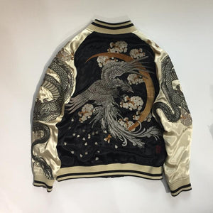 Hyper premium phoenix dragon embroidery sukajan jacket