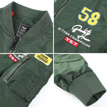 Load image into Gallery viewer, Motor racing inspired bomber jacket