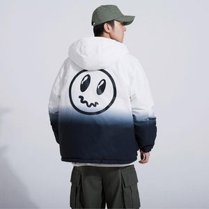 Worried face thermal jacket