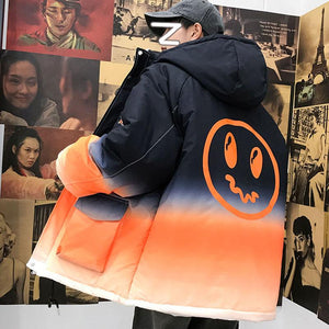 Worried face thermal jacket