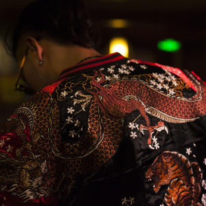 Hyper premium tiger claw fire dragon sukajan jacket