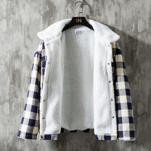 Load image into Gallery viewer, Denim plaid style jacket