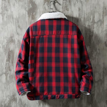 Load image into Gallery viewer, Denim plaid style jacket