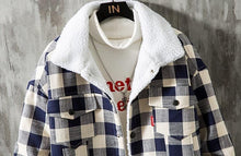 Load image into Gallery viewer, Denim plaid style jacket