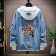 Load image into Gallery viewer, Eastern street x ancient graffiti denim jacket