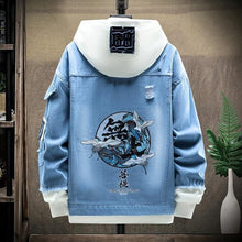 Load image into Gallery viewer, Eastern street x ancient graffiti denim jacket