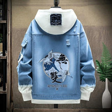 Load image into Gallery viewer, Eastern street x ancient graffiti denim jacket