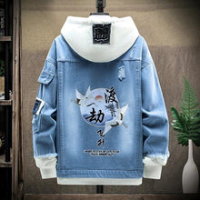 Load image into Gallery viewer, Eastern street x ancient graffiti denim jacket