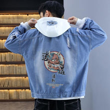 Load image into Gallery viewer, Eastern street x ancient graffiti denim jacket