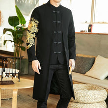 Load image into Gallery viewer, Dragon sleeve long trench jacket
