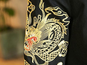 Dragon sleeve long trench jacket