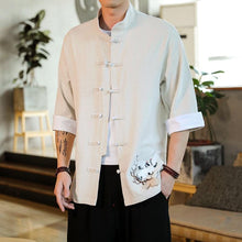 Load image into Gallery viewer, Double crane embroidery Tang shirt