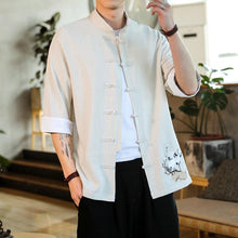 Load image into Gallery viewer, Double crane embroidery Tang shirt