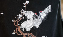 Load image into Gallery viewer, Double crane embroidery Tang shirt
