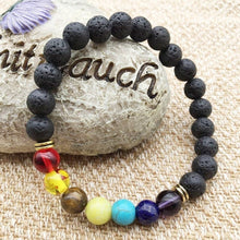 Load image into Gallery viewer, Black lava healing bracelet