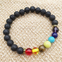 Load image into Gallery viewer, Black lava healing bracelet