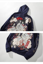 Load image into Gallery viewer, Premium embroidery geisha hoodie