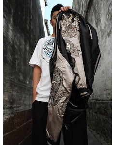 Hyper premium twin dragon embroidery sukajan jacket