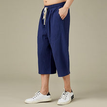 Load image into Gallery viewer, Ancient text design linen harem pants
