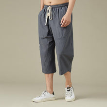 Load image into Gallery viewer, Ancient text design linen harem pants