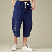 Load image into Gallery viewer, Ancient text design linen harem pants