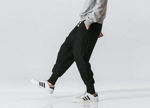 Basic casual solid harem pants