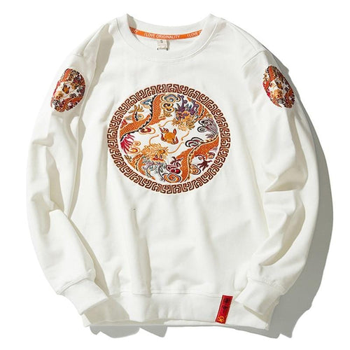 Traditional circle dragon sweatshirt