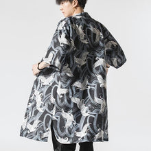 Load image into Gallery viewer, Ice crane long kimono