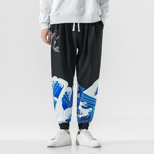 Bottom wave harem pants