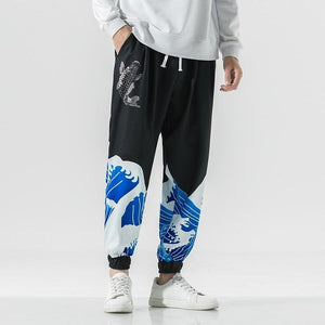 Bottom wave harem pants