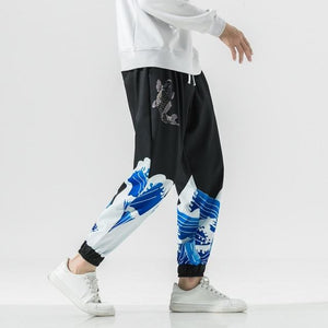 Bottom wave harem pants