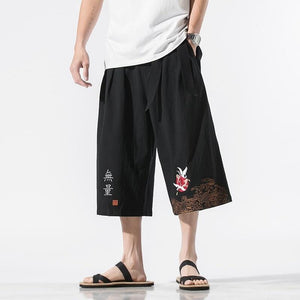 Crop kimono rising crane pants