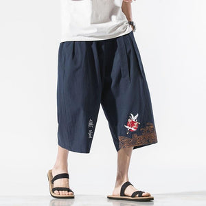 Crop kimono rising crane pants