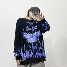 Load image into Gallery viewer, Aoi blue butterfly hoodie