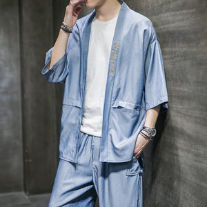 Kanji robe style kimono