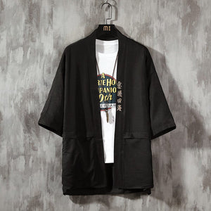 Kanji robe style kimono