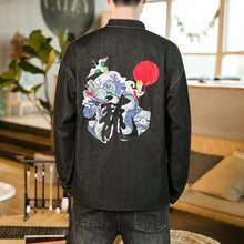 Load image into Gallery viewer, Dragon wave kanji Tang Dynasty jacket